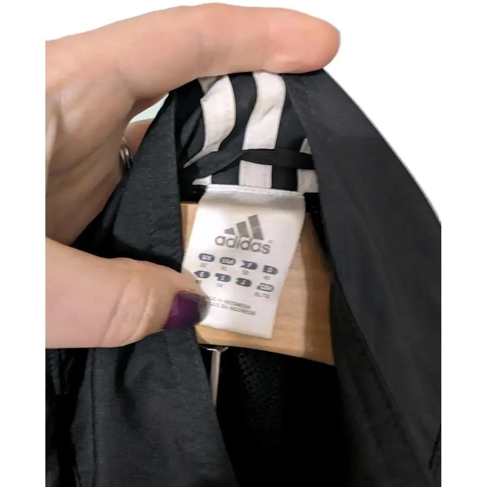 Woman's Adidas Zip Up Windbreaker‎ Golf Jacket 3 Stripes Size M NWOT